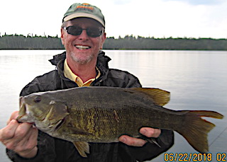 Many Trophy Smallmouth Bass Fishing in Canada at Fireside Lodge  